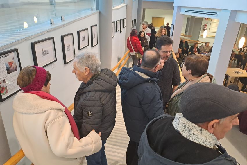 El Gloria Fuertes expone en Alcorisa grabados inspirados en los dibujos de Joaquín Borrás