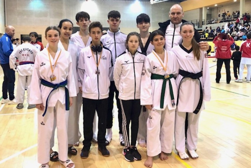 Medallas para  los turolenses en el Campeonato de Aragón de Taekwondo