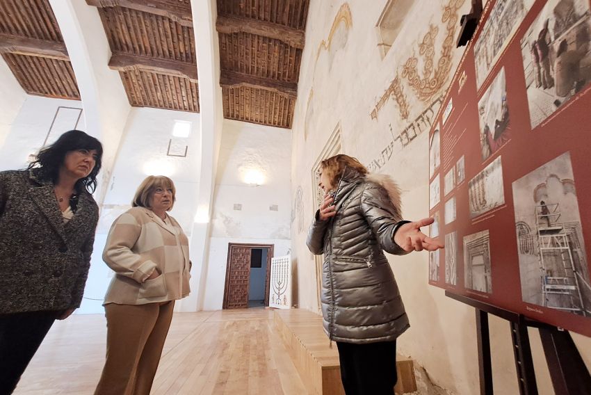 La restauración de los revestimientos de la sinagoga de Híjar confirma su relevancia en Europa