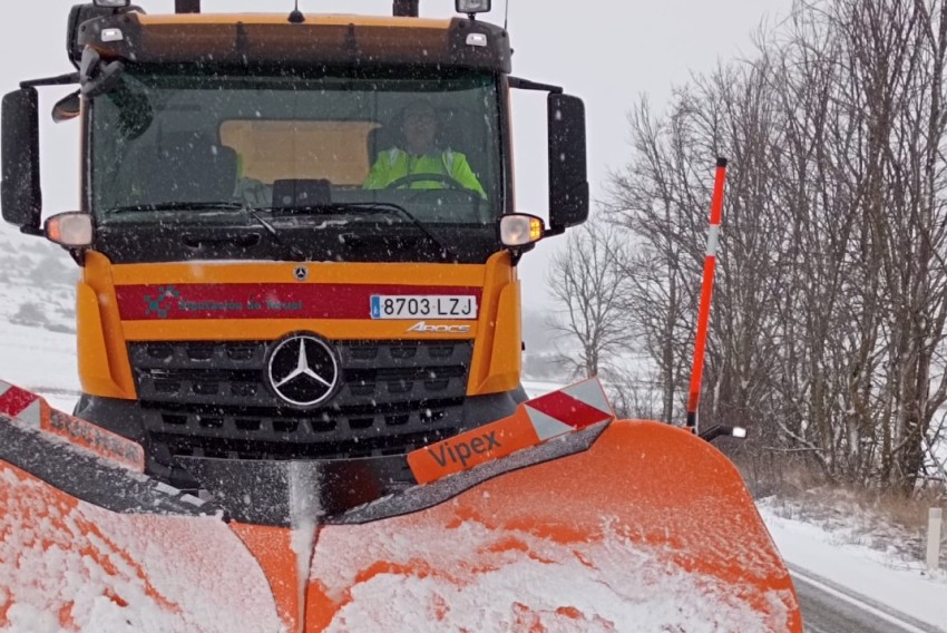 Incidencias por la nieve en varias carreteras de la provincia este fin de semana