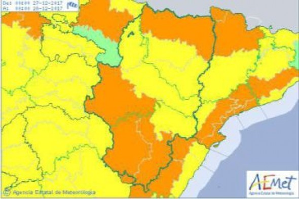 La Aemet emite avisos por vientos fuertes en varias comarcas de la provincia de Teruel