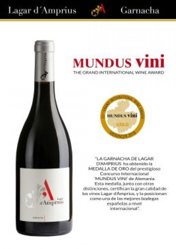 Lagar d’Amprius Garnacha consigue la Medalla de Oro en el Concurso Mundus Vini