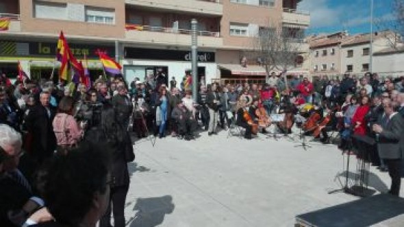 Lambán preside en Alcañiz el 80 aniversario del bombardeo de la Guerra Civil