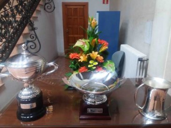 Los tres trofeos del CV Teruel se expondrán en el Ayuntamiento de Teruel la próxima semana