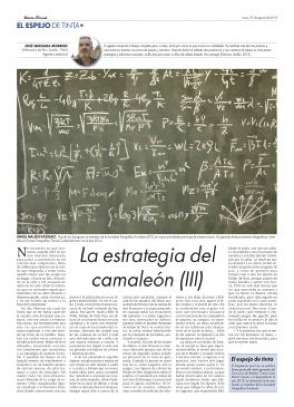 El Espejo de Tinta, los relatos del verano de DIARIO DE TERUEL. La estrategia del camaleón (III), de José Quesada Moreno