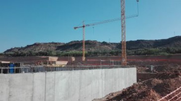 Las obras del hospital de Alcañiz avanzan con la cimentación y estructura