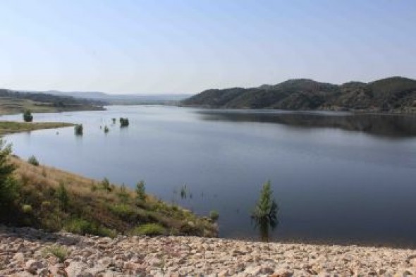 El embalse de Lechago aporta agua para riego en el Bajo Jiloca