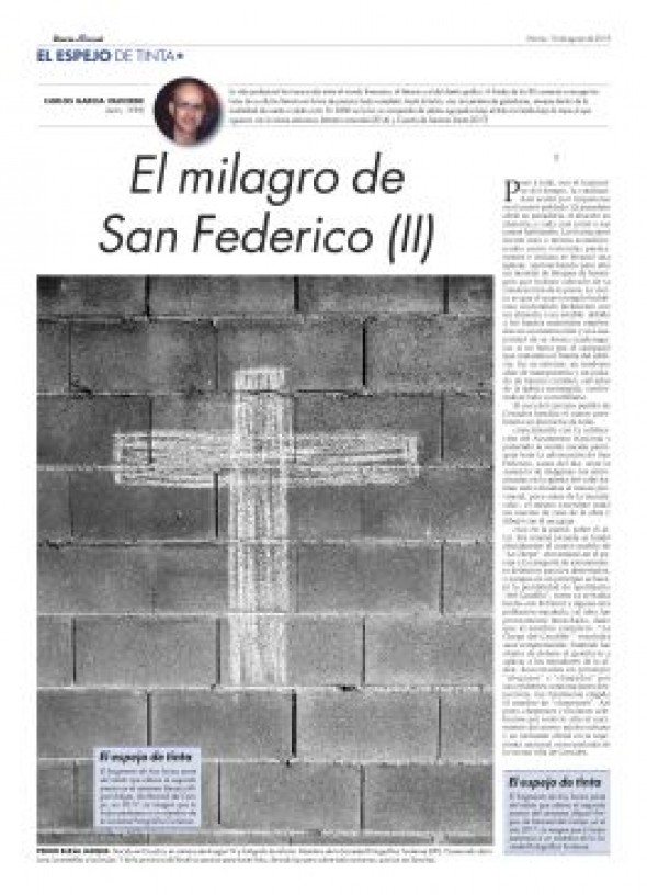 El Espejo de Tinta, los relatos del verano de DIARIO DE TERUEL. El milagro de San Federico (II), de Carlos García Valverde