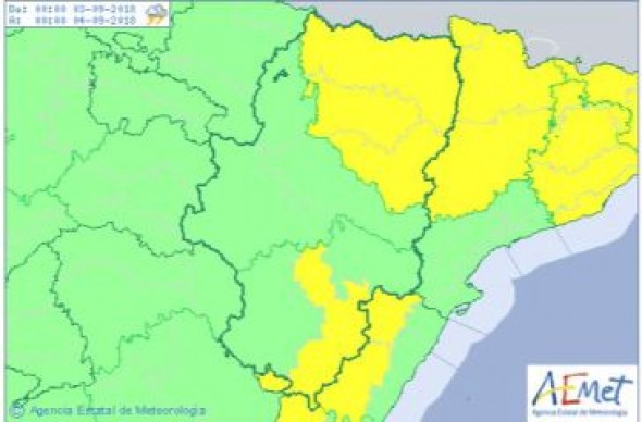 Alerta por lluvias y tormentas en Gúdar y Maestrazgo