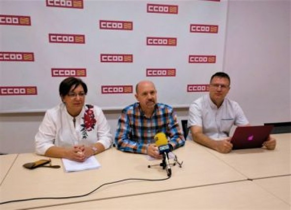 Representantes de CCOO de País Vasco, Comunidad Valenciana, La Rioja, Castilla y León, Cantabria, Navarra y Aragón, juntos por el Cantábrico-Mediterráneo