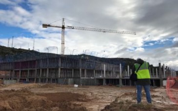 Avanzan a buen ritmo las obras de la estructura del nuevo hospital de Alcañiz