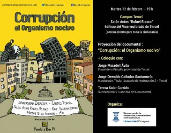 Una jornada analiza este martes en el Campus de Teruel la corrupción de proximidad