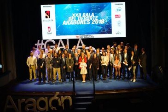 La palista Esther Briz y el atleta Toni Abadía, mejores Deportistas Aragoneses 2018 en la XXII Gala celebrada en Teruel