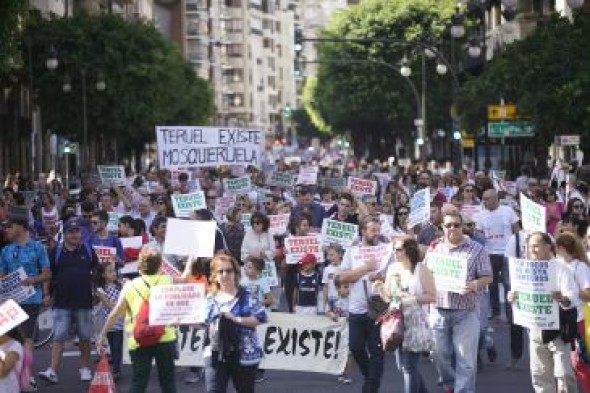 Teruel se manifiesta hoy en Madrid con otras 23 provincias para pedir igualdad