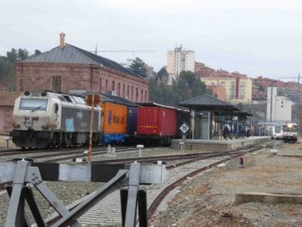 El incremento de trenes de mercancías por la línea de Teruel fue del 240% en 2018