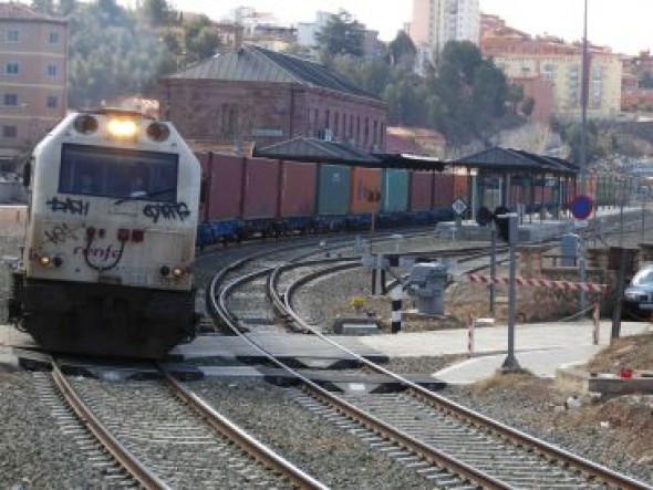 El incremento de trenes de mercancías por la línea de Teruel fue del 240% en 2018