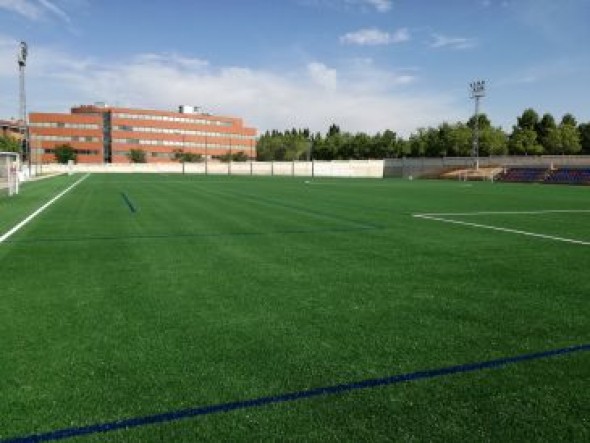 El campo de fútbol Luis Milla de Teruel, el único homologado FIFA Quality Pro en Aragón