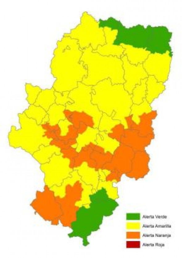 Alerta naranja por riesgo de incendios en varias zonas de la provincia de Teruel