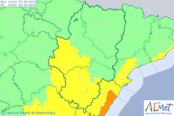 Activada la alerta amarilla por lluvias y tormentas en Albarracín, Jiloca, Gúdar y Maestrazgo