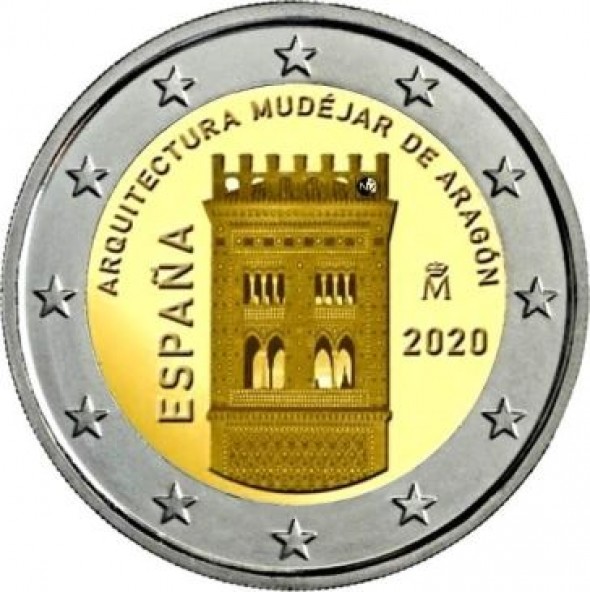 Monedas de dos euros llevarán la imagen de la torre mudéjar de El Salvador de Teruel