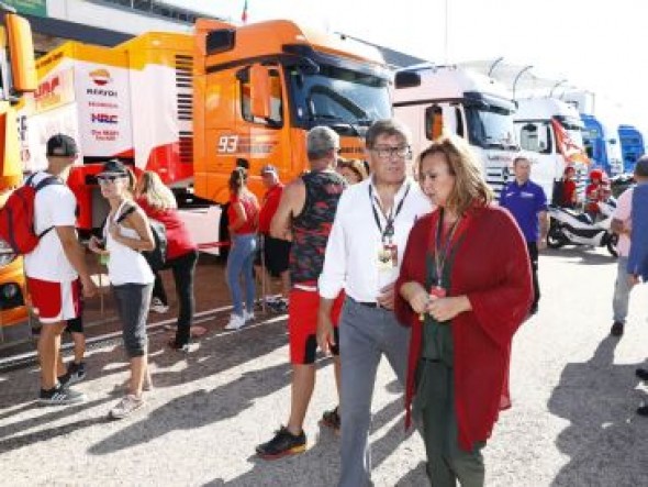 Aliaga afirma que el Gobierno de Aragón luchará para mantener la Moto GP en Motorland más allá de 2021