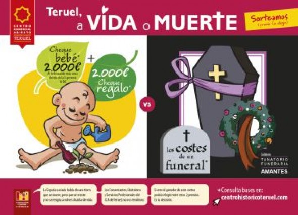 La atrevida campaña del CCA Teruel para visibilizar la España Vaciada: que te paguen el entierro o dos cheques regalo de 2.000 euros