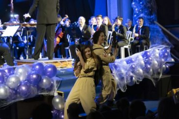 Chomón enciende la Navidad en Teruel de la mano de la Banda de Santa Cecilia