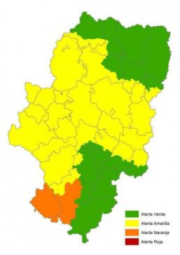 Alerta naranja por peligro de incendios forestales en el suroeste de la provincia de Teruel