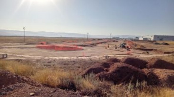 Las obras del nuevo vial de Platea avanzan a buen ritmo tras haber comenzado en julio