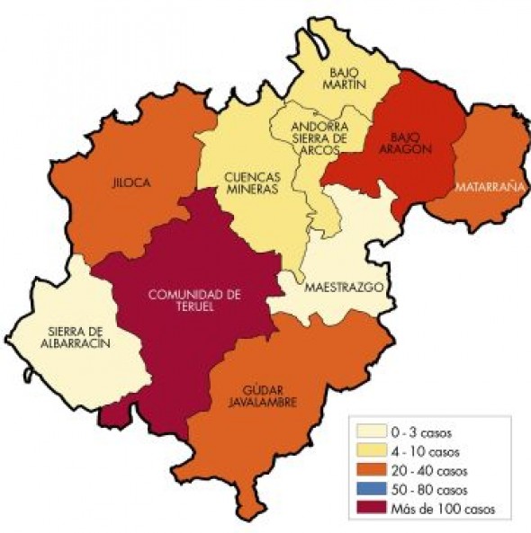 Tres comarcas concentran el 70% de las muertes por coronavirus en la provincia