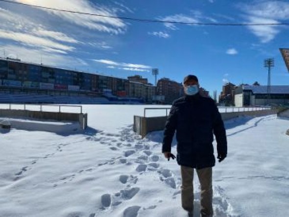 Los campos de fútbol turolenses no podrán acoger sus partidos este domingo por la nieve