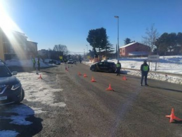 Policía y Guardia Civil se coordinan para establecer los controles por el cierre perimetral de la ciudad de Teruel