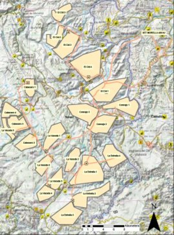 Los 22 parques eólicos de Forestalia en el Maestrazgo salen a información pública