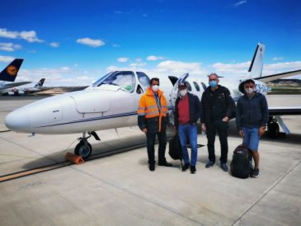 Despega el primer avión ejecutivo con pasajeros desde el Aeropuerto de Teruel