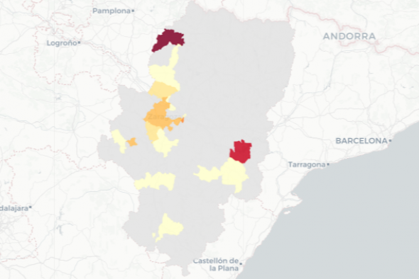 Teruel notifica cinco casos de covid repartidos en Alcañiz, Calanda, Andorra, Calamocha y la capital