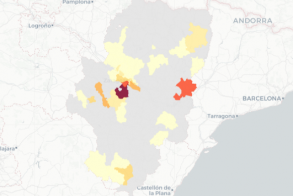 La provincia de Teruel notifica nueve casos de covid, uno menos que hace una semana