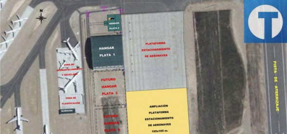 La plataforma de estacionamiento del Aeropuerto de Teruel se ampliará con una inversión de 1,6 millones