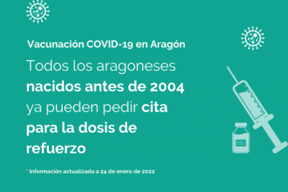 Todos los nacidos antes de 2004 pueden citarse ya para la dosis de refuerzo frente al covid-19