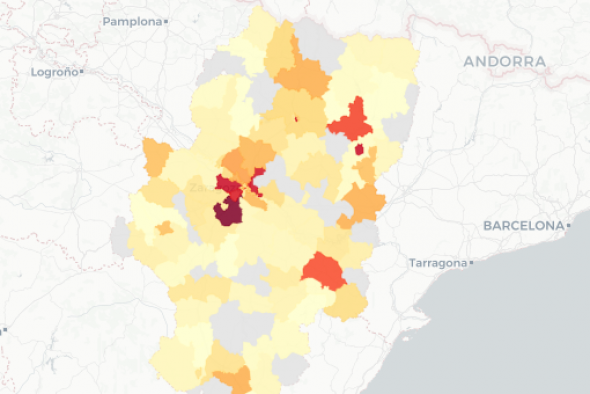 La provincia de Teruel comunica 96 casos, 90 menos que hace una semana, y vuelve a bajar de los cien por segundo día consecutivo