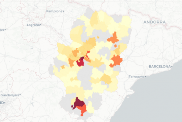 Teruel Centro, con 26 casos, el centro de salud que más contagios ha notificado junto a Valdespartera-Montecanal de Zaragoza