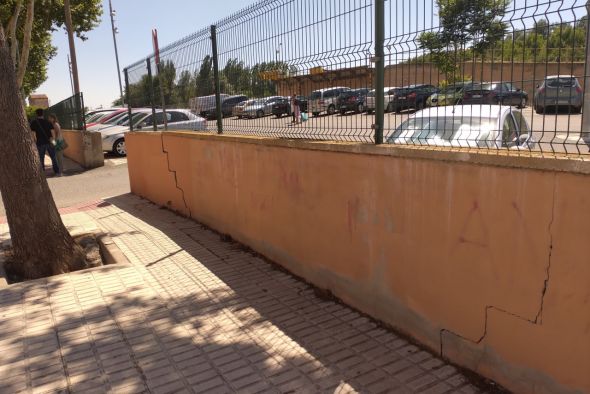 A licitación la reconstrucción del muro del aparcamiento de Adif en Teruel