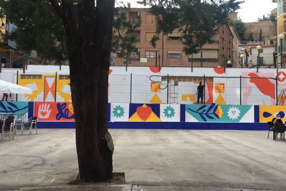 Murales artísticos en Alcañiz para cambiar el aspecto de las zonas urbanas