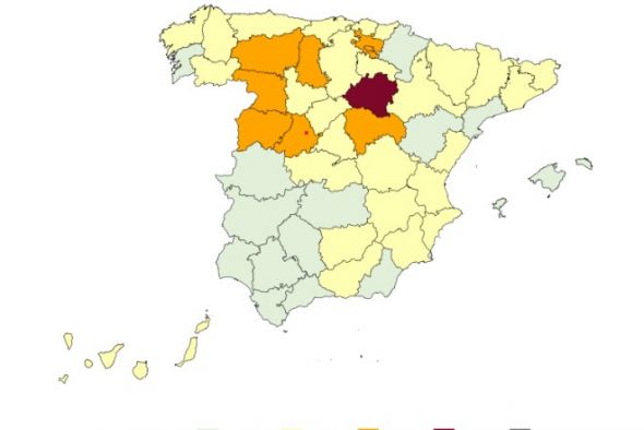 La provincia de Teruel deja de estar en alerta por covid, según el último informe del Ministerio de Sanidad