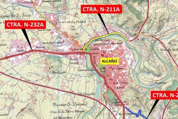 La remodelación de viales nacionales en Alcañiz se prolongará 18 meses