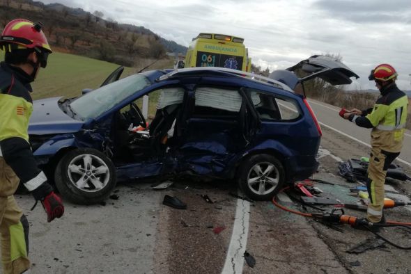 Un fallecido y dos heridos en un accidente de tráfico en Báguena