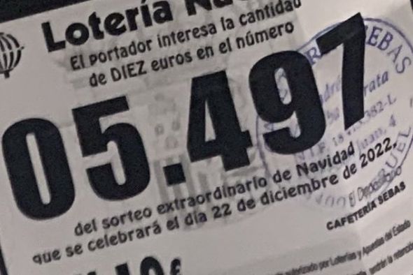 El bar Sebas de Teruel se ha quedado a un número del Gordo: ha vendido el 05497 y el gran premio ha caído en el 05490