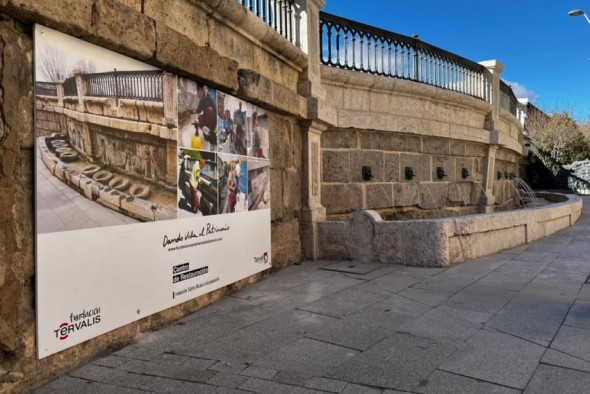 La fuente de los doce chorros de Teruel luce ya recuperada tras la retirada de la valla