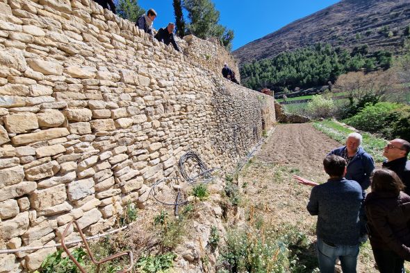 La muralla de Mirambel, recuperada tras los daños sufridos por las lluvias en 2015