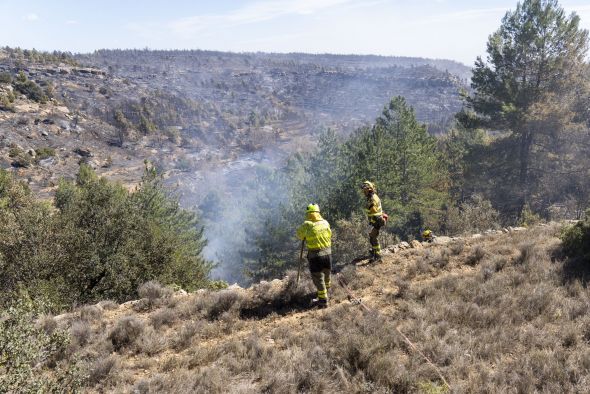 La emergencia por el incendio forestal de San Agustín desciende a nivel 0 debido a las buenas condiciones climatológicas