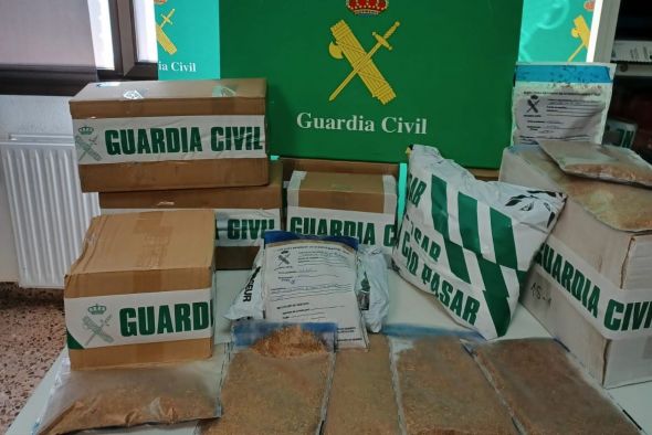 La Guardia Civil de Teruel intercepta 25 envíos de picadura de tabaco con un valor en el mercado de 8.000 euros